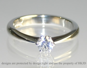 Platinum engagement ring with a 0.33ct HSI brilliant cut diamond