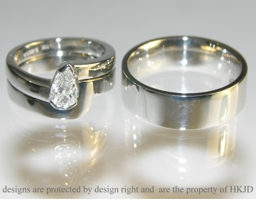 Pair of bespoke platinum wedding bands