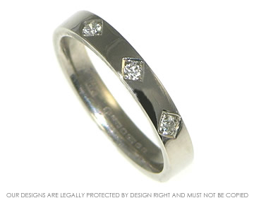 18ct white gold grain set diamond eternity ring 