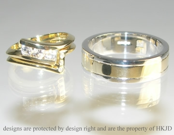 Bespoke 18ct yellow gold wedding bands 