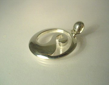 Sterling silver chunky pendant