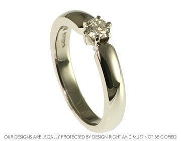 Platinum and 0.25cts diamond solitaire engagement ring