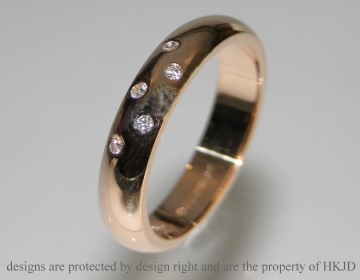 18ct rose gold and diamond eternity ring