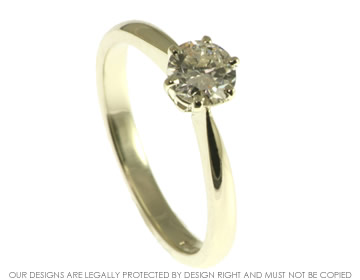 9ct white gold engagement ring with customers own 0.48ct diamond  