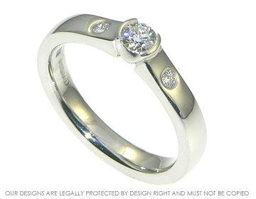 Platinum and 0.17ct diamond engagement ring