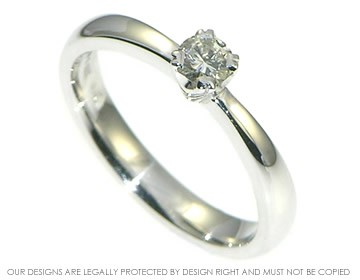 White gold 0.20cts engagement ring with recycled diamond