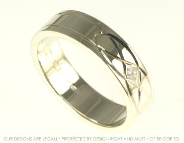 White gold engagement ring inspired by Celtic and Historic forms.