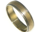 pin finished 18ct yellow and white gold wedding ring with hand engraved lines