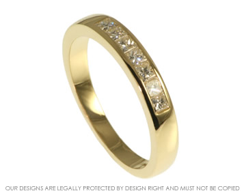 18ct yellow gold and channel set diamond eternity ring