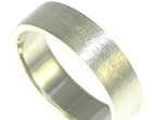 9ct white gold 6mm wedding ring with a tunstall finish