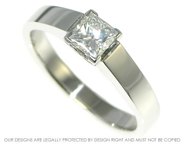 Platinum and 0.51cts diamond solitaire engagement ring.