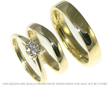 Bespoke yellow gold wedding bands