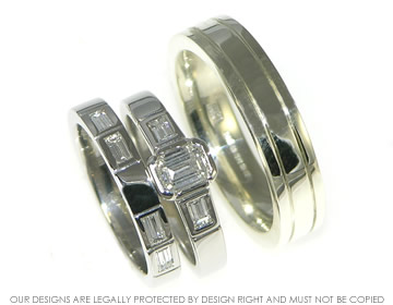 Pair of bespoke wedding rings