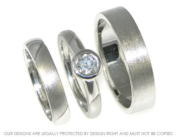 Bespoke 9ct white gold wedding bands