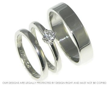 Bespoke fitted platinum wedding ring.