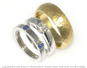 Bespoke 18ct gold wedding rings