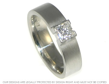 Platinum engagement ring incorporating customers own stone 