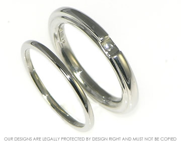 Platinum wedding and eternity ring