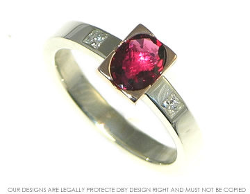 Bespoke 9ct rose gold engagement ring with 0.80ct rare natural spinel 