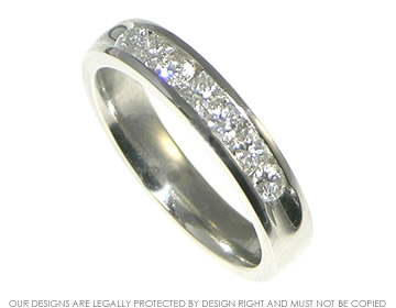 Bespoke platinum and diamond eternity ring.