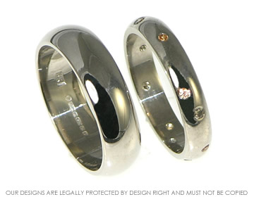 18ct white gold wedding bands