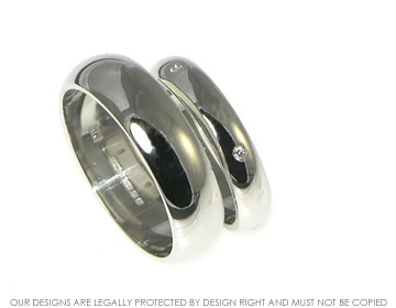 Bespoke platinum wedding bands