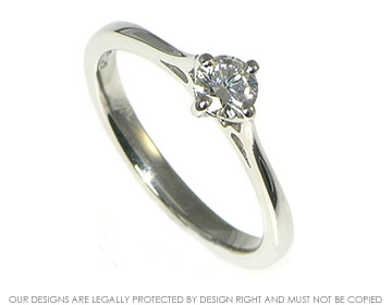 Platinum and diamond engagement ring