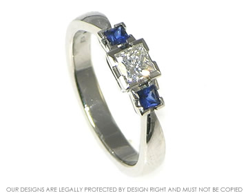 Patric and Bronagh wanted a splash of blue in their engagement ring