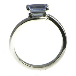 swirling water inspired fitted sapphire and diamond engagement and wedding ring set