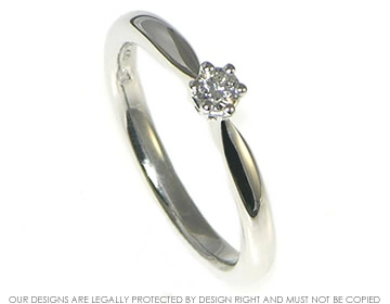 18ct white gold 0.11ct H SI diamond engagement ring