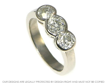 18ct fairly traded white gold and customers own diamonds totalling 1.86 cts 