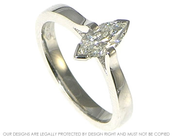 Bespoke platinum diamond solitaire engagement ring  