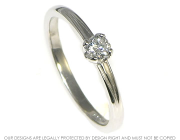 18ct white gold ring with 0.20cts H SI recycled diamond