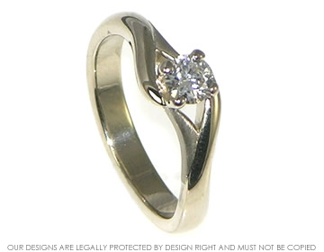 18ct white gold twist engagement ring 