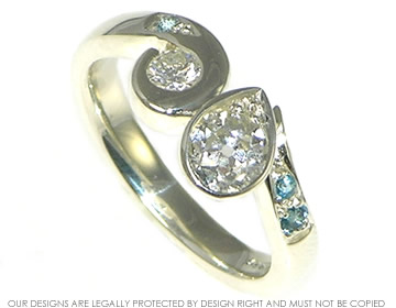 Edwina wanted to incorporate her family diamonds in her engagement ring