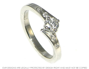 Platinum and diamond engagement ring 