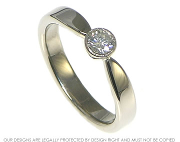 Ethical 18ct White Gold 0.21cts Recycled Diamond Engagement Ring