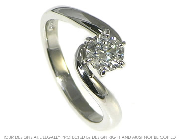 Platinum and diamond engagement ring