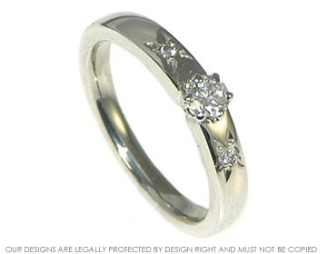 Bespoke platinum and diamond engagement ring