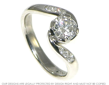 Platinum engagement ring with customers own diamond