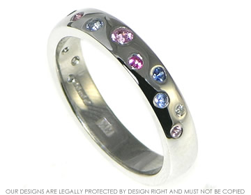 9ct white gold and sapphire eternity ring