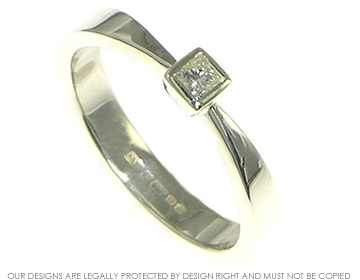 9ct white gold diamond solitaire engagement ring