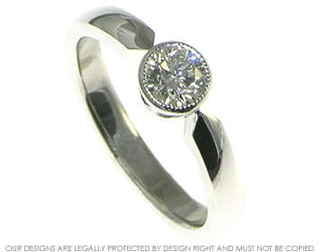 Platinum brilliant cut 0.40ct G SI1 diamond engagement ring