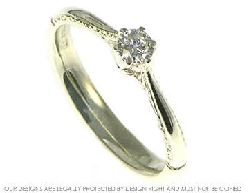 9ct white gold 0.17ct brilliant cut H SI diamond engagement ring