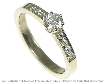 18ct white gold 0.35ct brilliant cut diamond engagement ring