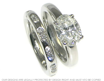 Bespoke platinum and diamond engagement and eternity rings