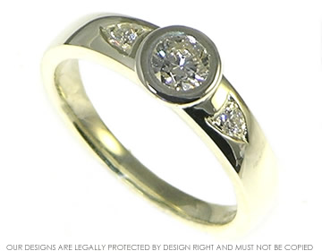 Bespoke 9ct white gold engagement ring with diamonds