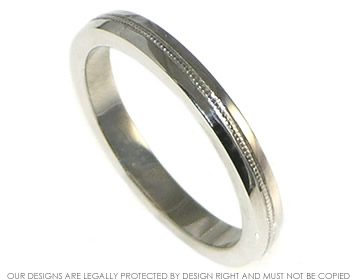 Bespoke platinum mans wedding ring. 