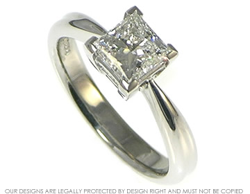 Bespoke platinum and 0.86ct diamond engagement ring