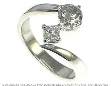 9ct engagement ring with customers own diamonds